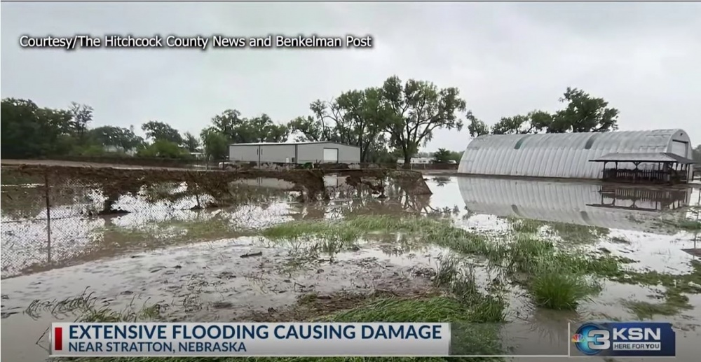 Anhaltende Regenfälle und Überschwemmungen in Nebraska und Kansas